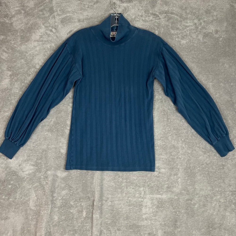 Vintage 90s Ton Sur Ton Turtleneck Sweater Top Unisex M Bishop Sleeve